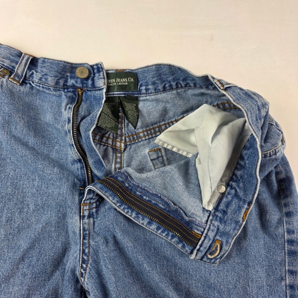 Lauren Jeans Co. Ralph Lauren Women's Denim Shorts Blue Size 8 High Waist - Picture 4 of 9